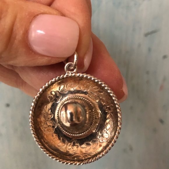 Sombrero sterling silver 925 charm made and purchased in Mexico - Picture 4 of 12